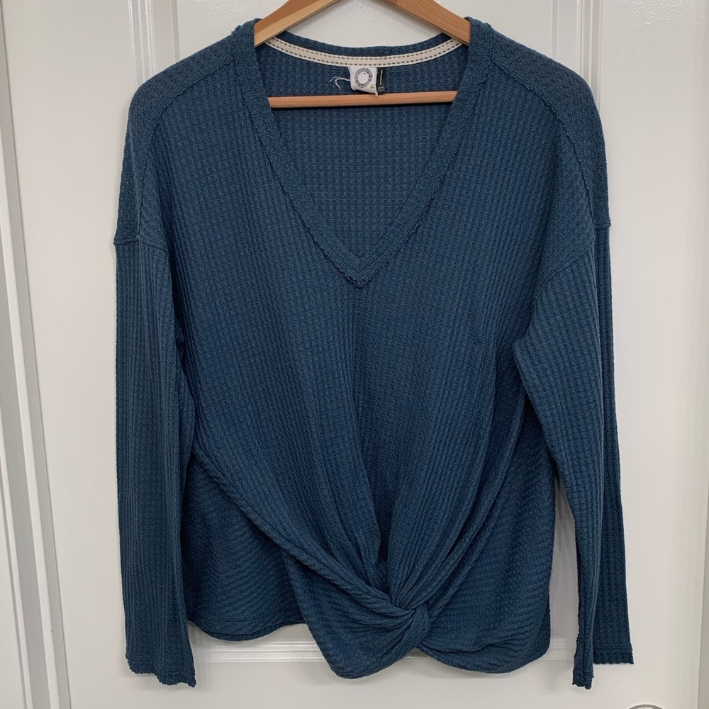 Anthropologie AKEMI + KIN Waffle Knit Sweater